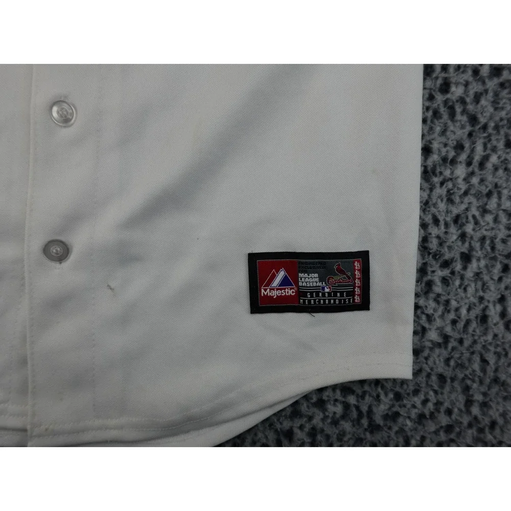 Majestic Baseball Jersey‎ Youth Large White 2011 World Series David Freese 23